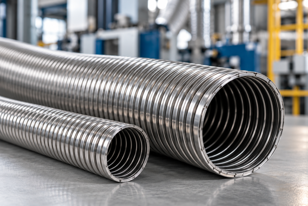 PVC hose used in an industrial installation